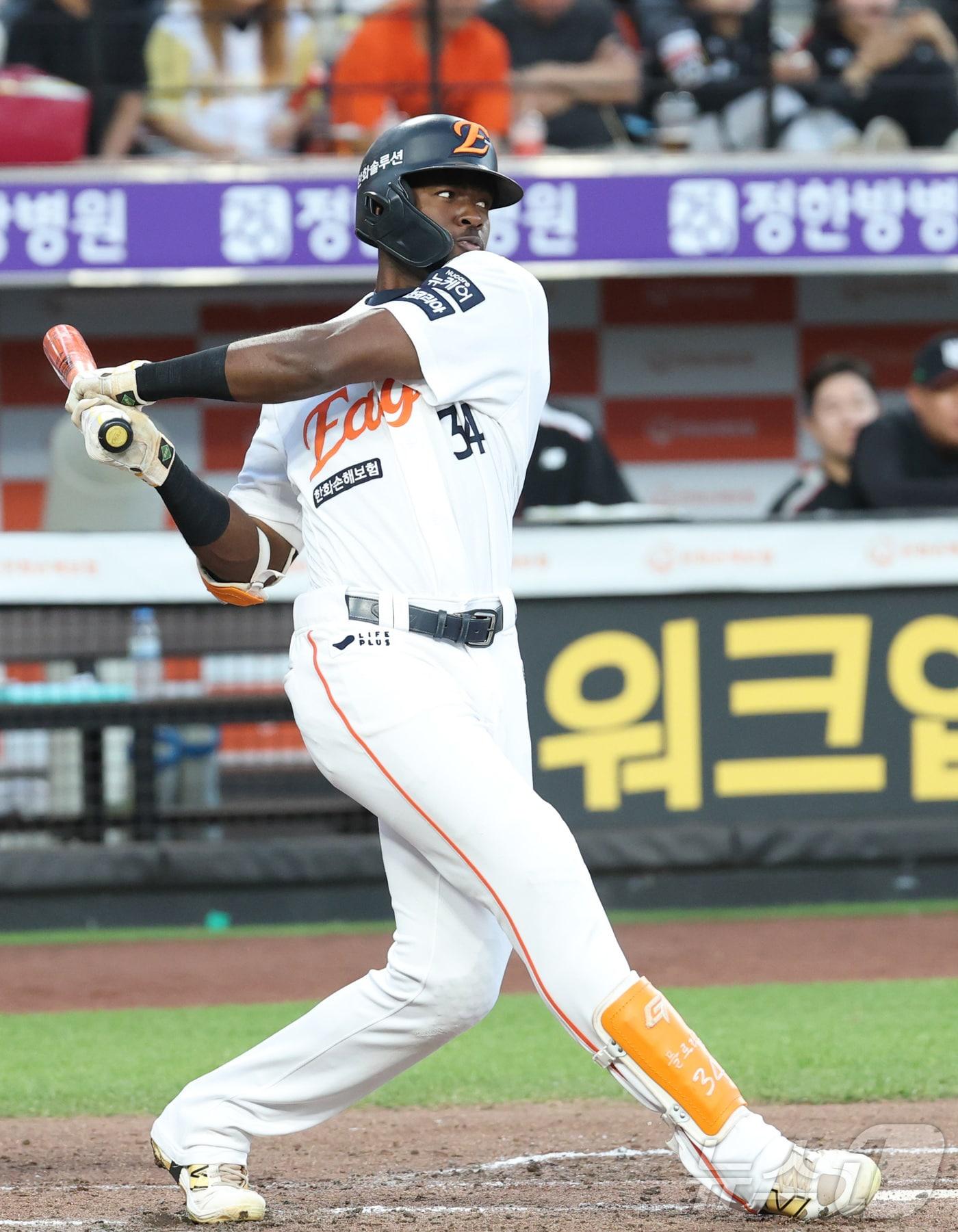 본문 이미지 - 한화 이글스 외국인 타자 에스테반 플로리얼. 2025.6.4/뉴스1 ⓒ News1 김기남 기자