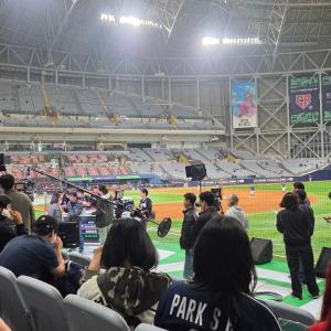 고척 1루 버건디 104구역 j열, 오늘 직관 후기