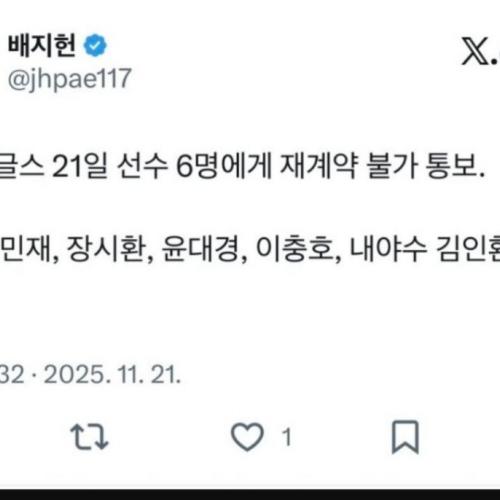 한화이글스 방출명단